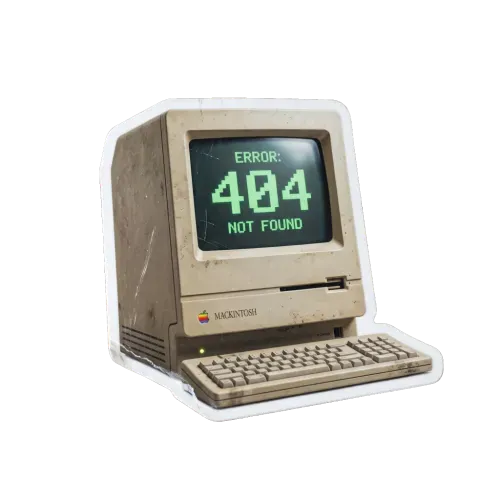 Retro Macintosh 404 Computer