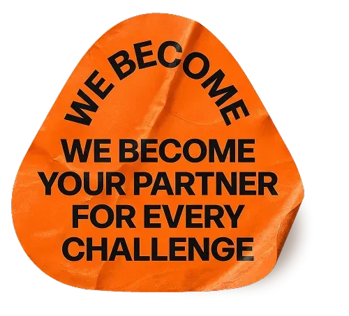 We Become Your Partner Badge