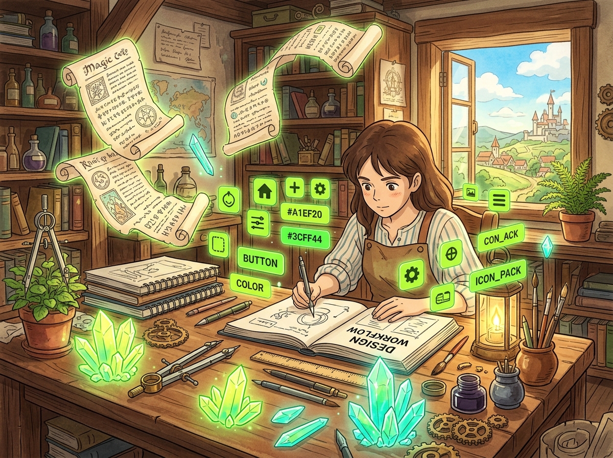 Enchanted UI & Ghibli Art Direction
